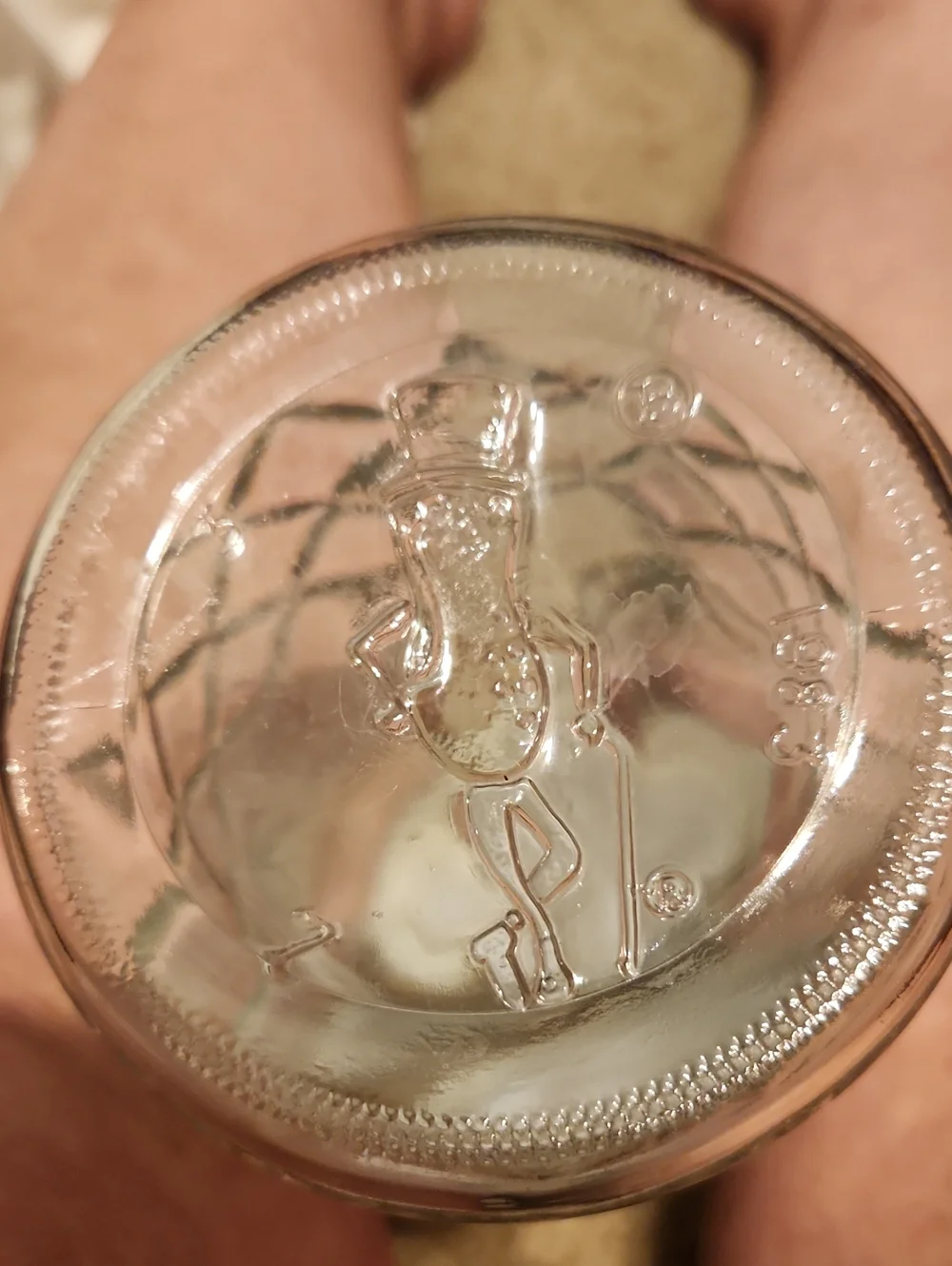 Planters- Clear Glass Decorative Canister with Cut Diamond Pattern-1983